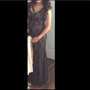 Black Lace Dress - Floor length